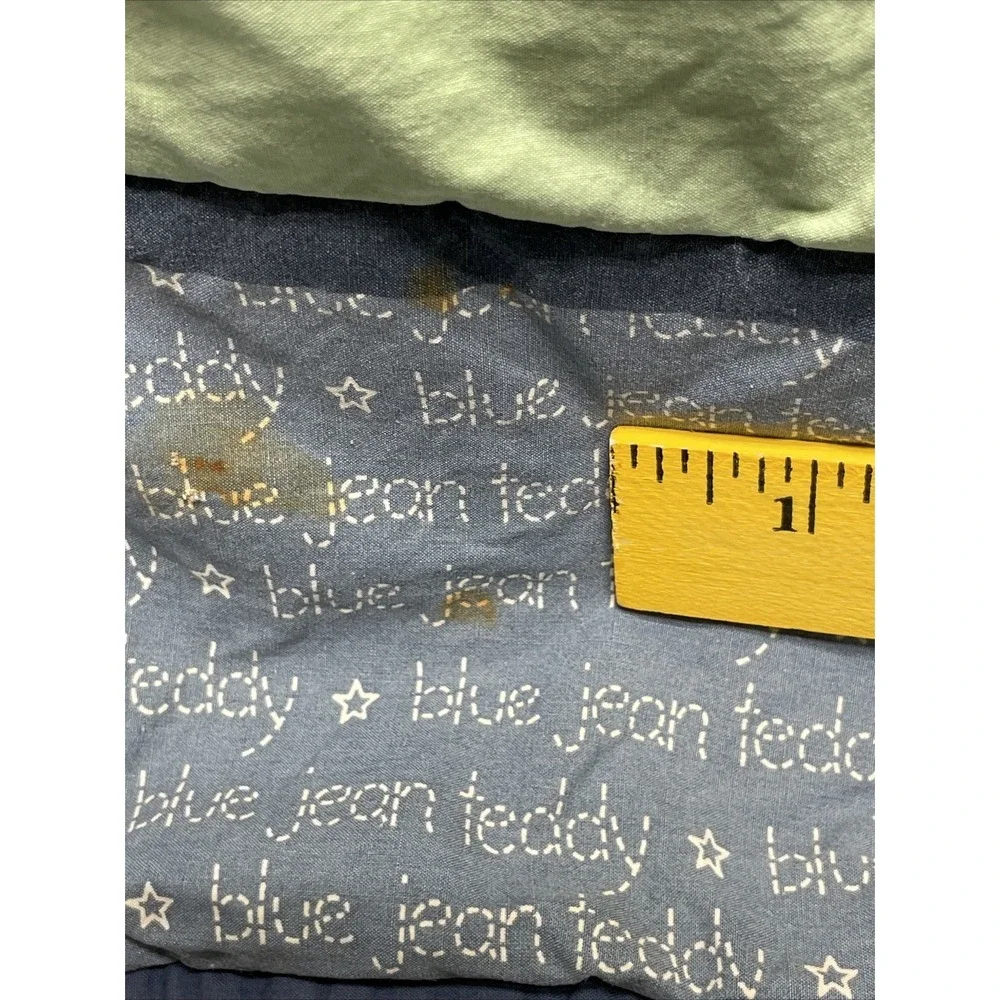 Blue Jean‎ Teddy Bear Crib Quilt Toys Holding Sail Boat Baby Blanket 38